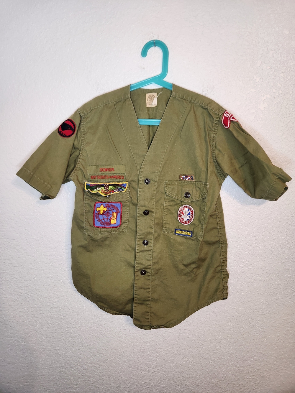 Vintage 1950s BSA Boy Scouts Shirt dallas youth L costume